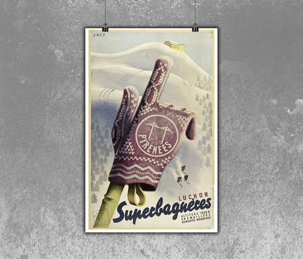 Luchon Superbagneces Winter Sports Poster