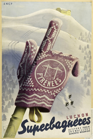 Luchon Superbagneces Winter Sports Poster