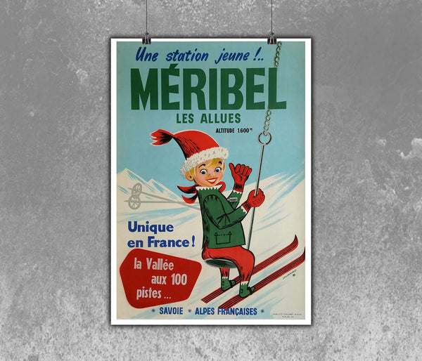 Meribal, Les Allues,Une station Jeune Savoie*France Travel Poster