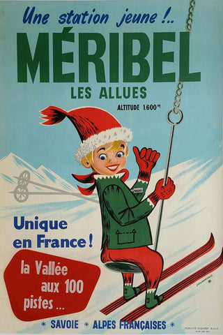 MÉRIBEL LAS ALLUES SAVOIE ALPES FRANÇAISE French Travel Poster