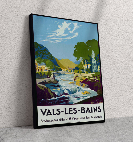 Vals Les Bains PLM Railways Vintage Poster France- 1930 Canvas