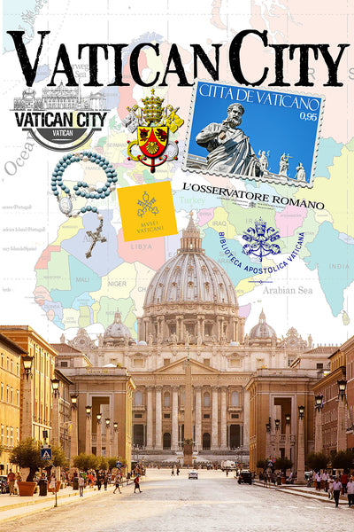 Vatican City Retro Poster