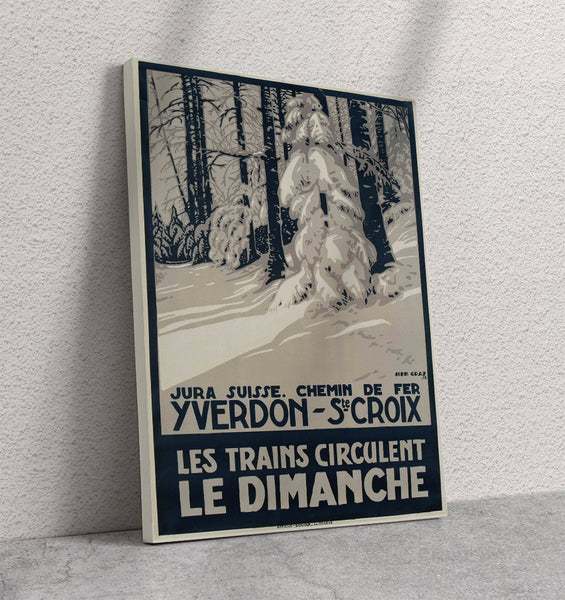 Yverdon-Ste.Croix Railway Winter Poster