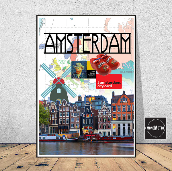 Amsterdam Retro Poster
