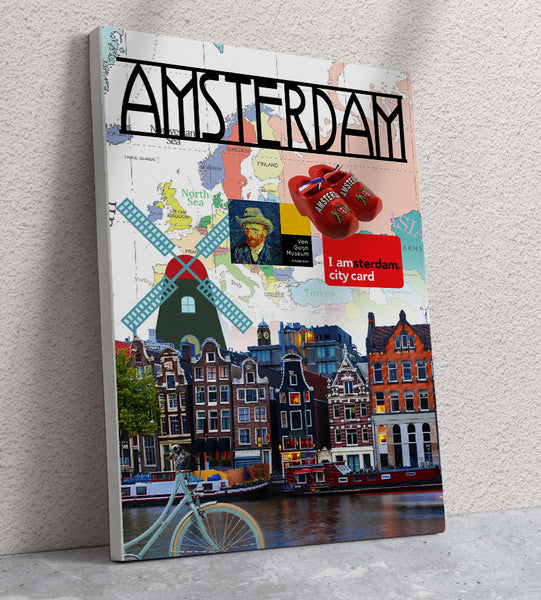 Amsterdam Retro Poster. @CitiesWeLove.Store