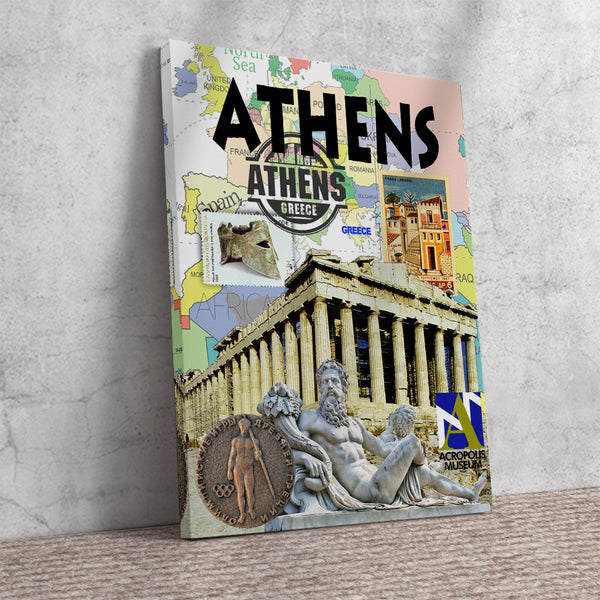 Athens Retro City Poster @citieswelove.store