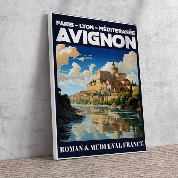 Avignon Vintage Travel Poster "Paris-Lyon-Mediterranea"