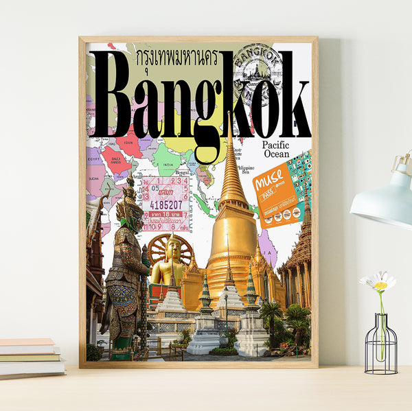 Bangkok Retro Poster @citieswelove.store