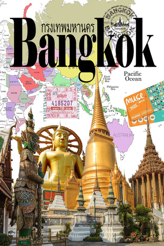 Bangkok Retro Poster @citieswelove.store