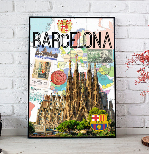 Barcelona Retro Posters @citieswelove.store