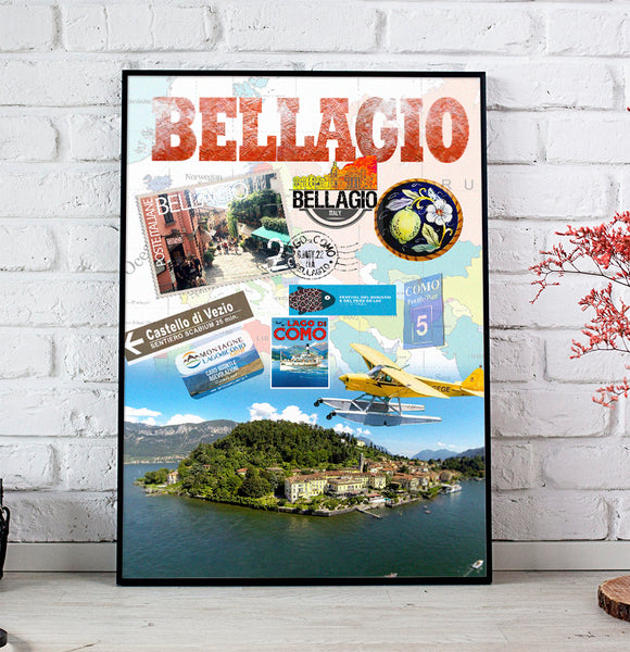 Bellagio Retro Poster