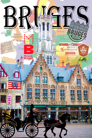 Bruges RetroPoster @citieswelove.store