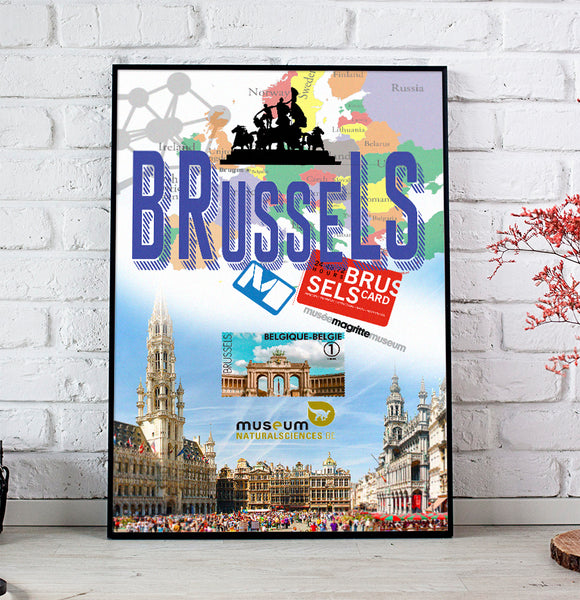 Brussels Retro Poster
