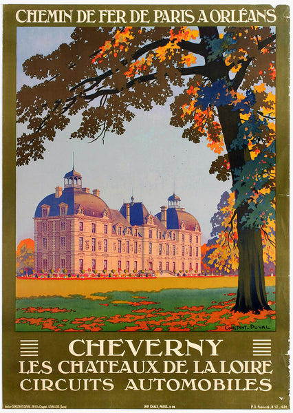 The Chateau de Cheverny, c.1920 Vintage Advertising Poster