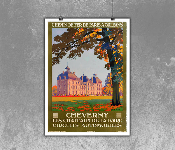 The Chateau de Cheverny, c.1920 Vintage Advertising Poster