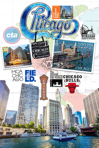 Chicago Retro Poster 