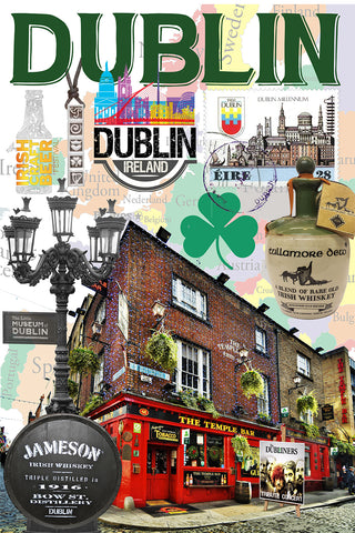 Dublin Retro Poster