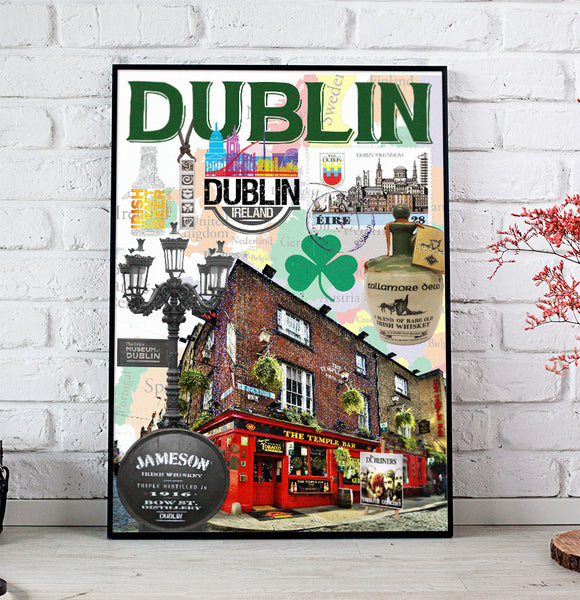 Dublin Retro Poster