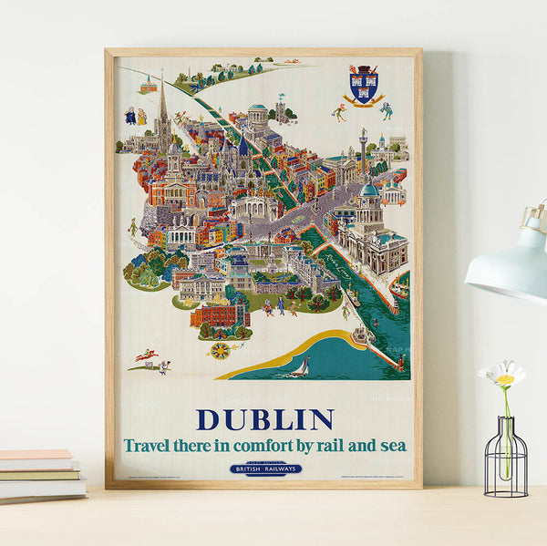 Dublin Coach Tours by CIE Vintage Poster