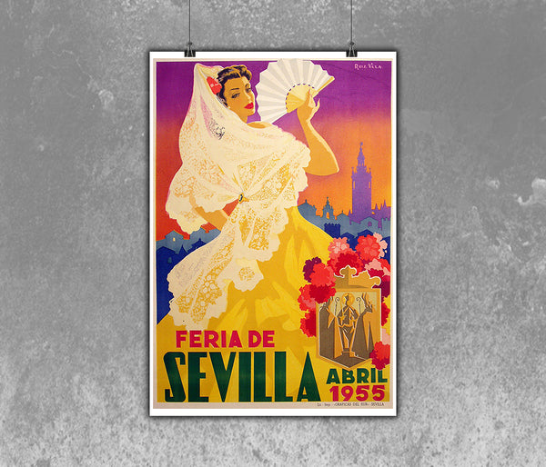 Feria de Sevilla 1955 Festival Poster Abril 1955