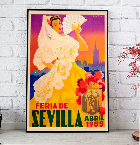 Feria de Sevilla 1955 Festival Poster Abril 1955