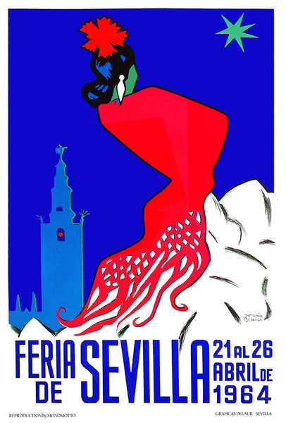 Sevilla Festival Poster Feria de Abril, 1964 by Antonio Delgado