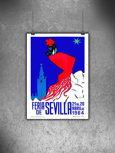 Sevilla Festival Poster Feria de Abril, 1964 by Antonio Delgado