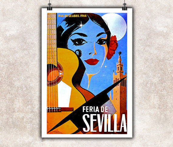 Sevilla Festival Poster Feria de Abril 1966 by Alvarez Gomez