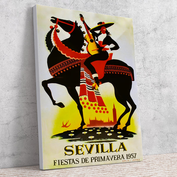 Sevilla Festival Poster Feria de Abril 1957 by Ramon Blanco Casal