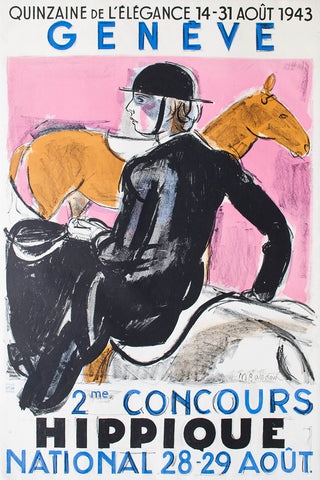 Geneve Hippique competition poster from 1943.