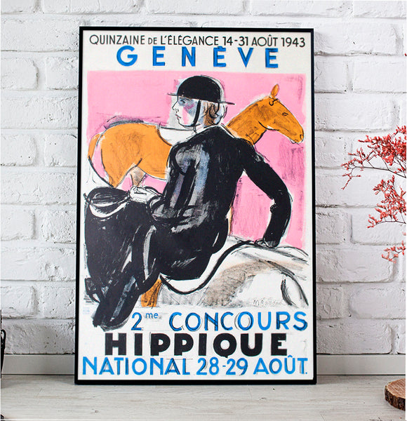 Geneve Hippique competition poster from 1943.