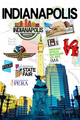 indianapolis Retro Poster