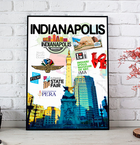 indianapolis Retro Poster