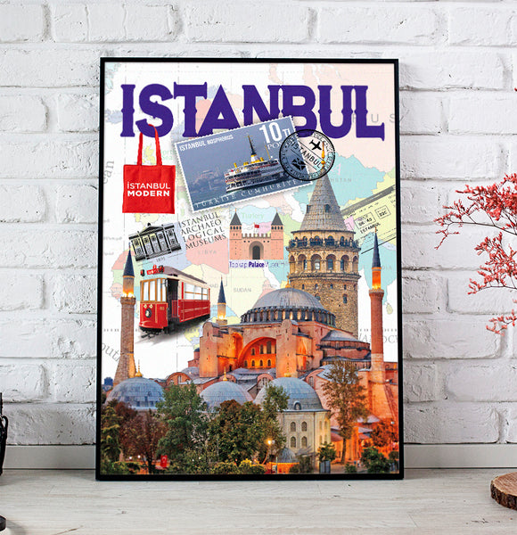 Istanbul Retro Poster