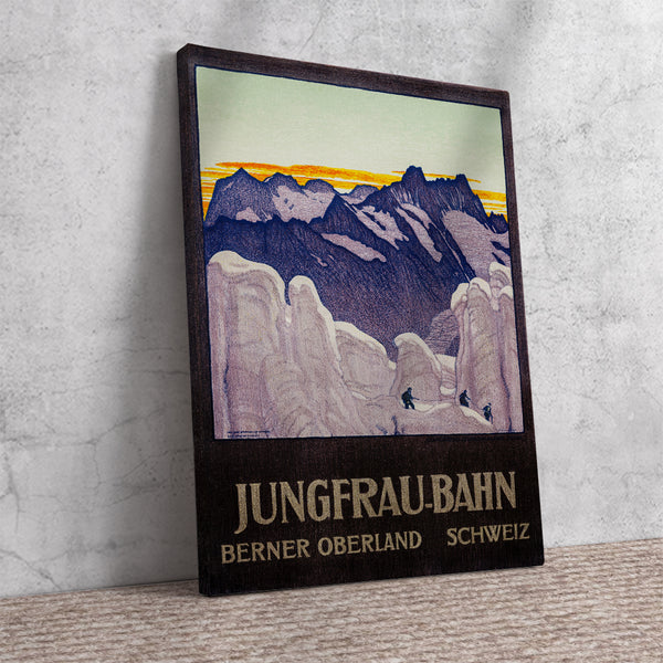 Jungfrau-Bahn Berner Oberland Swiss Vintage Travel Poster Canvas