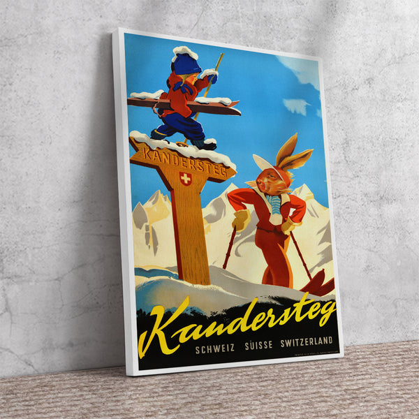 Kandersteg, Schweiz - Switzerland - Suisse. Vintage Travel Poster Willi TRAPP 1935