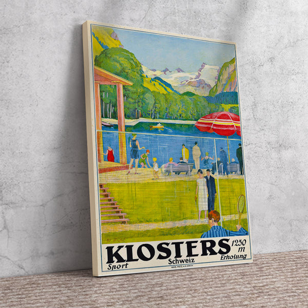 Klosters, Vintage Swiss Travel Poster by Eduard Steifel 1925