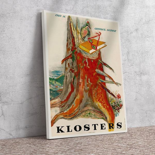 Klosters – Grisons, Siss Vintage Travel Poster by Carigiet 1947