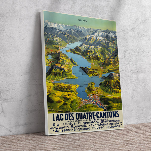 Lac des Quatre Cantons et les chemins de fer de montagne by M. Bieder