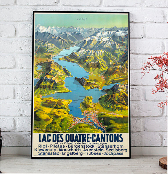 Lac des Quatre Cantons et les chemins de fer de montagne by M. Bieder