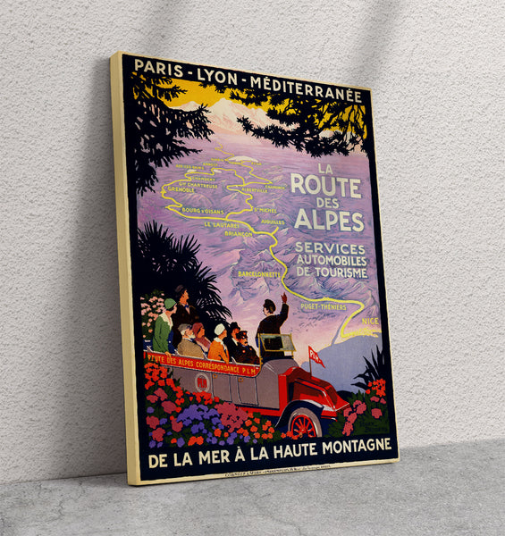 La Route de Alpes Vintage Travel Poster 1922 Canvas