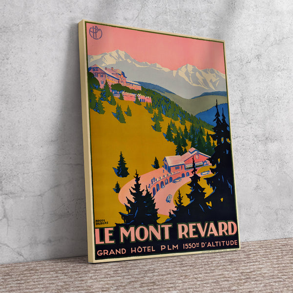 Le Mont Revard Grand Hotel PLM French Railroad Posters by Roger Broders canvas