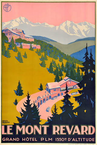 Le Mont Revard Grand Hotel PLM French Railroad Posters by Roger Broders