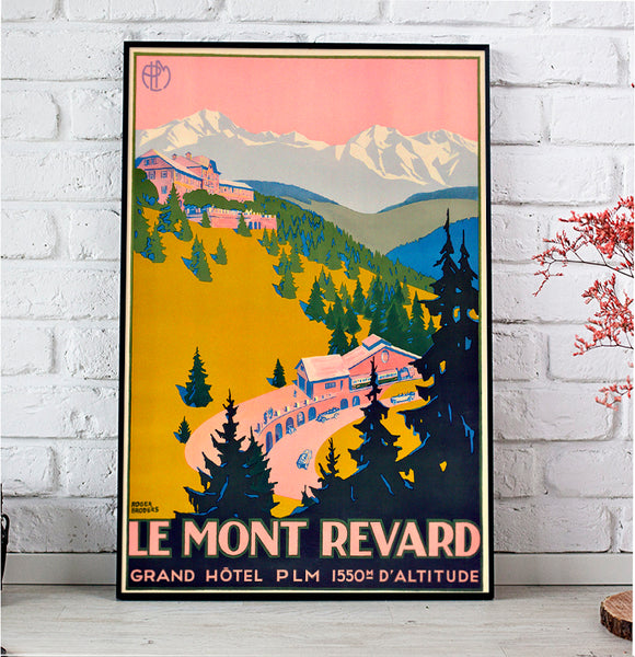 Le Mont Revard Grand Hotel PLM French Railroad Posters by Roger Broders