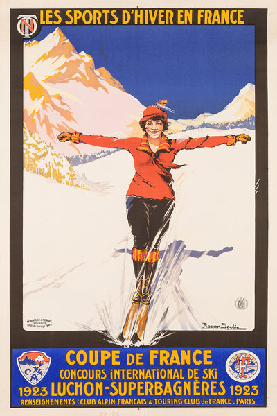 Coupe de France  1923. İnternational Ski Tournament  Poster