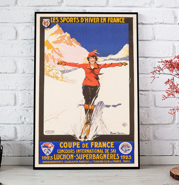 Coupe de France  1923. İnternational Ski Tournament  Poster