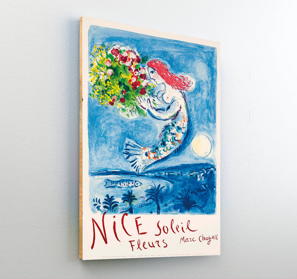 Nice Soleil Fleurs Poster by Marc Chagall 1962 canvas