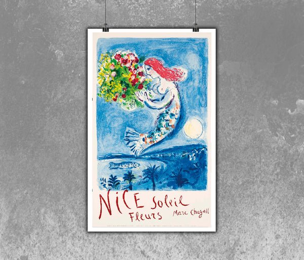 Nice Soleil Fleurs Poster by Marc Chagall 1962