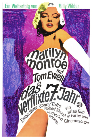 Marilyn Monroe Seven Year Itch Movie German Version Poster