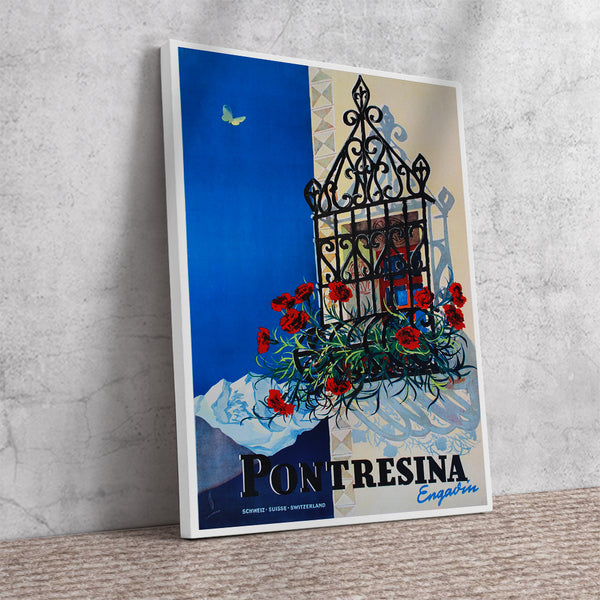 Pontresina, Swiss Travel Poster by Peikert 1939